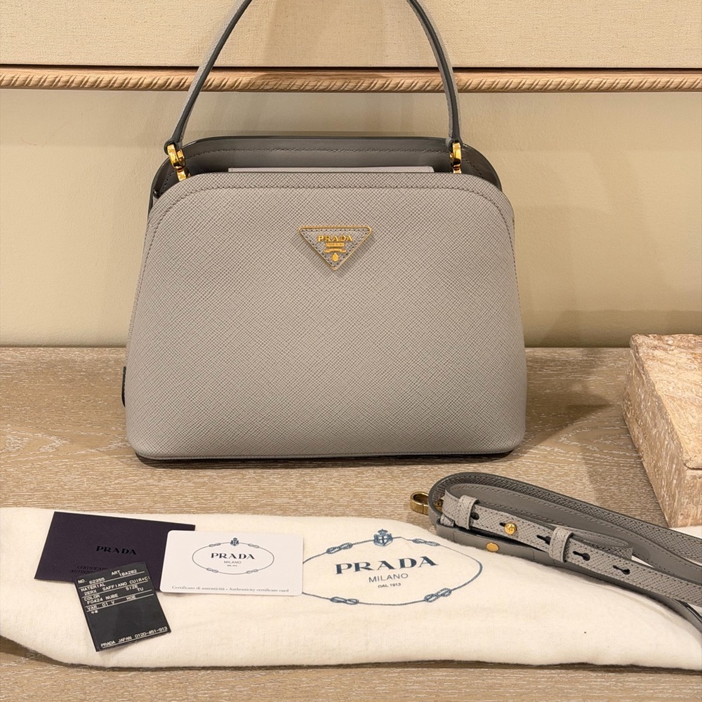 Prada Saffiano Matinee Medium Top Handle Bag